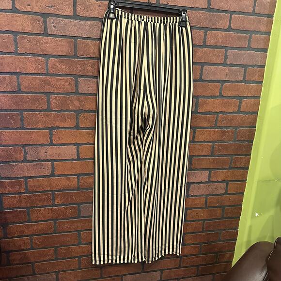 MIOU MUSE bias stripe print pant in black/tan Womens Medium NWT light beachy - Picture 5 of 16